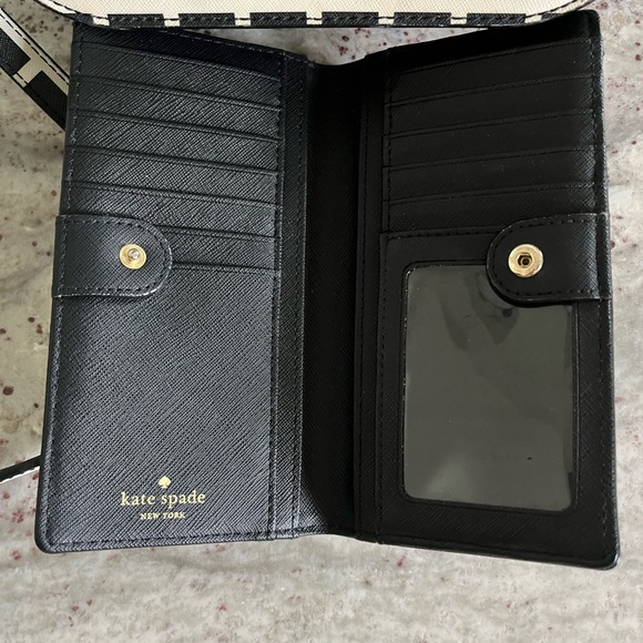 Kate Spade Black and White Checkered Crossbody Bag and wallet - Picture 3 of 9